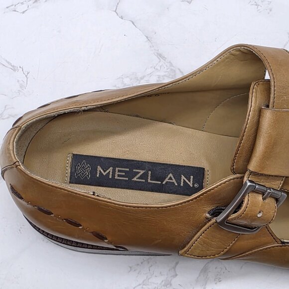Mezlan Sapri Monk Strap Sandals Mens 11.5 M Brown Calfskin Leather Dress Spain main image 2